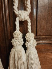 Cordon à Pompon Orange – Passementerie Vintage – Embrasse D'arrimage