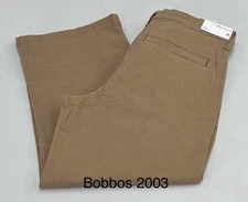 Ella Moss Women's High-Rise Wide Leg Crop Pants, Brown, Size 6