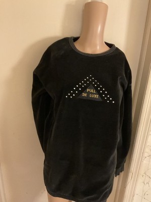$650 SONIA RYKIEL black velour top with gold detail. New never worn.
