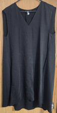 Alfani Black Sleeveless V-Neck Shift Dress Size 10 Solid LBD Career Casual