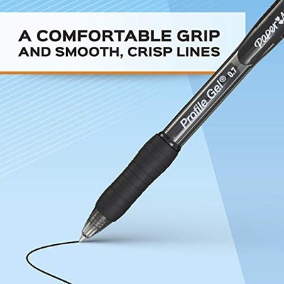 2095473 Paper Mate Gel Pen Profile Retractable Pen 0.7mm 36 Count Black