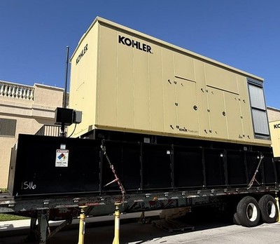 800kW Kohler KD800 Diesel Generator w/ 5520 Gallon Base Tank Only 50 Hours