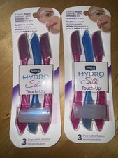 2 NEW SCHICK HYDRO SILK TOUCH UP DERMAPLANING TOOL 3 PACK W/ PRECISION COVER