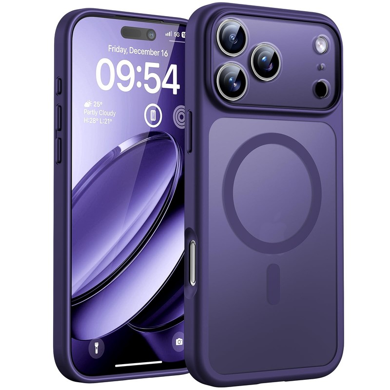 TOCOL for iPhone 17 Pro Case, Full Camera Protection, Built-in Magnetic Ring,