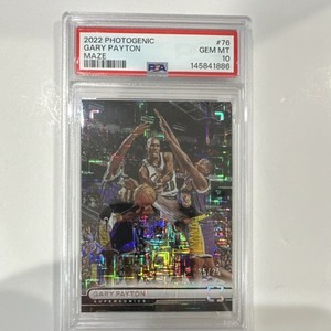 Gary Payton 2022 Panini Photogenic Maze #76 PSA 10 /25 Seattle Supersonics