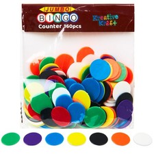 KreativeKraft Bingo Plastic Chips 160 Pieces Pack Playtime Games Gift