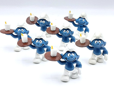 Schlumpf 20162 Kellner HK .-Glas Weiß  Smurf Schleich Preis pro Stück Halm Gelb