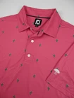Mens Large FootJoy FJ SS polo shirt golf pink cactus 1997 tree logo