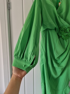 dlsb green dress Slay All Day Satin Dress | Green | M | Ellae Lisque - Flirty Satin Dress for Brunch & Beyond