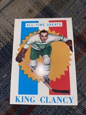 1961-62 NHL HOCKEY CARD ALL TIME GREAT TOPPS KING CLANCY TORONTO MAPLE LEAFS AHL