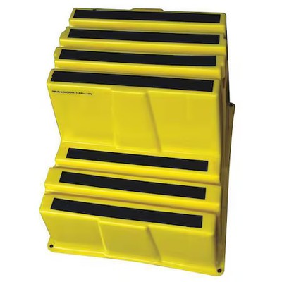 Box Step, 2 Steps, 500 Lb Load Capacity, 19 3/4 In Overall Height, Plastic,