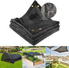 Shade Cloth 40 10x20ft Mesh Tarp Black Sunblock Garden Greenhouse Patio Cover
