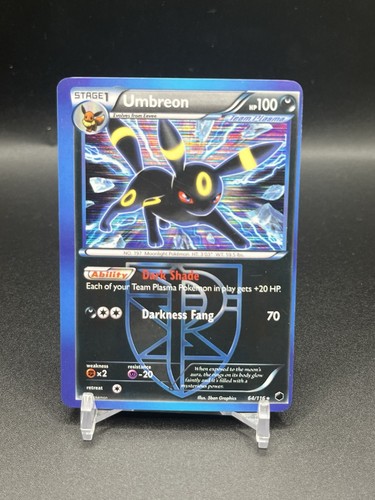 Umbreon Team Plasma 64/116 Plasma Freeze Holo Rare English 2013 OFFCENTER