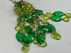 Vintage Goldtone & Green Lucite Tassel Necklace — photo 2