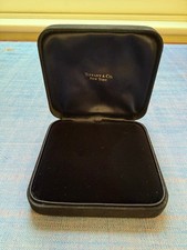 Tiffany Co. N.Y. Black Suede Brooch Presentation Storage Case 3.25 x 3.25 x 1