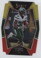2021 Panini Select Premier Level Red & Yellow Prizm Die-Cut Michael Carter 17hc