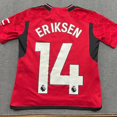 Manchester United 2023 2024 Heim Eriksen Fußball Trikot Jugend Small 9-10...