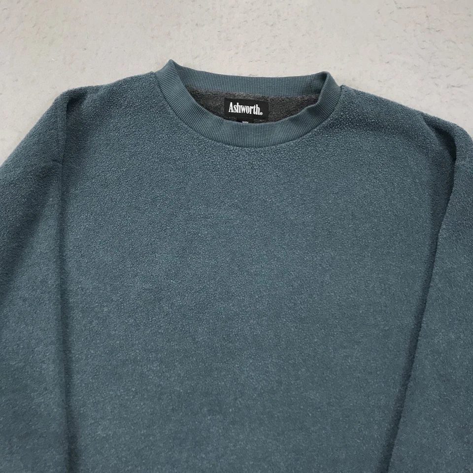 VINTAGE Ashworth Golf Sweatshirt Mens 2XL XXL Blue Terry Towel Crewneck 90s - Image 2 of 4