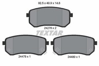 Textar Bremsbelagsatz, Scheibenbremse 2427601 FüR Hyundai KIA