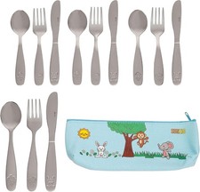 Kids Sierware Set, 18/10 Stainl Steel 12 Piece Cutlery Set Forks, 4