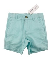 Janie And Jack Boys Linen Eggshell Blue Shorts, NEW Size 2T