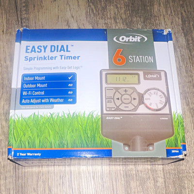 Orbit 6 Station Easy Dial Sprinkler Timer # 28966