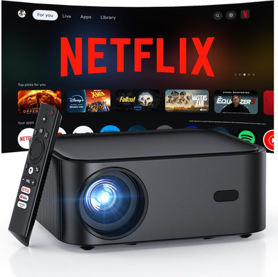 1500 ANSI Smart Projector 4K Wifi Bluetooth Native1080P Built-In Apps