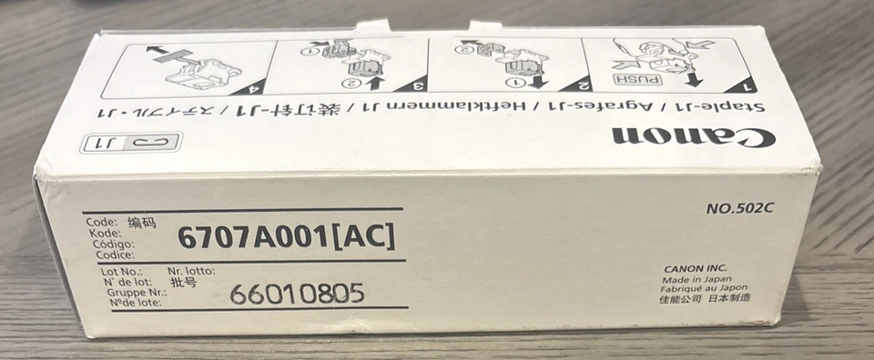 CANON - Staple-J1 6707A001  - 3 Cartridge Box - Brand New - Image 2 of 3