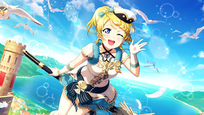 Anime ayase eli love live girls sky clouds water dress Playmat Gaming Mat Desk