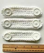 3 Ear Saver Face Mask Extenders Medium White Handmade