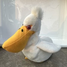 1997 Rare 24K Company Beanie Boppers Splisher The Albino Pelican Red Eye 420 Fun