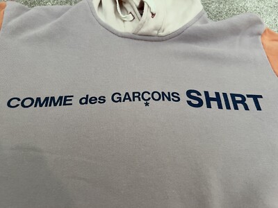 Comme des Garcons SHIRT Block Panel Logo Hoody, Orange/Pink Comme des Garcons SHIRT Block Panel Logo Hoody, Orange/Pink