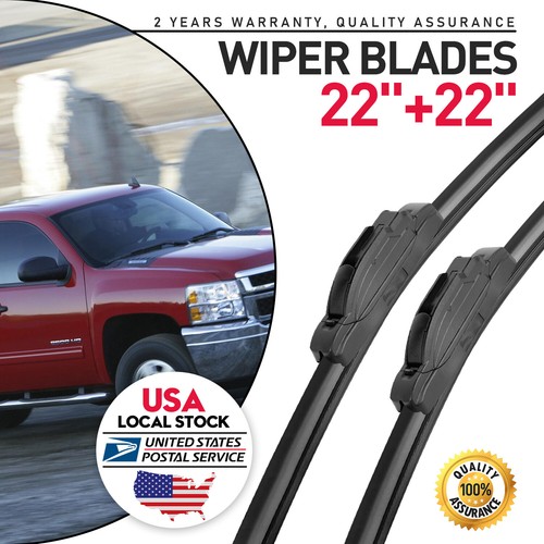 22"&22" Windshield Wiper Blades Fit For Ford F-150 Car Front Window Set of 2
