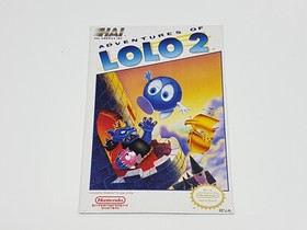 Adventures of Lolo 2 Nintendo NES Rental Cut Box ONLY *DAMAGED