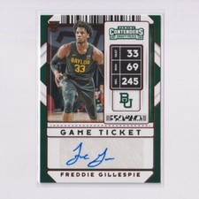 2020 Panini Contenders Draft Picks AUTO VAR Red #101 Freddie Gillespie RC Rookie