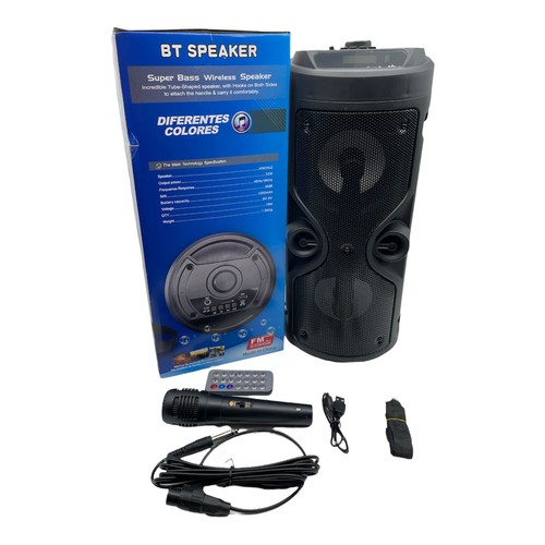 CASSA PORTATILE Ricaricabile AMPLIFICATA BLUETOOTH RADIO USB MUSICA SD MICROFONO - Foto 7 di 8