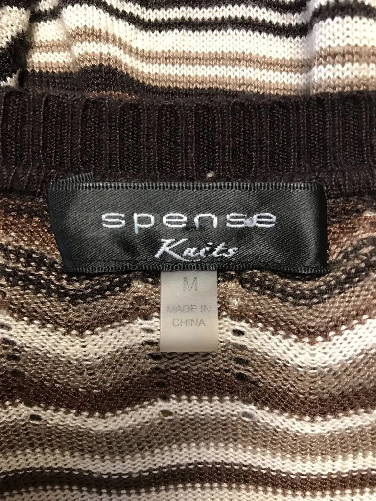 Spense Knits Multicolor Chevron Open Cardigan Size Medium