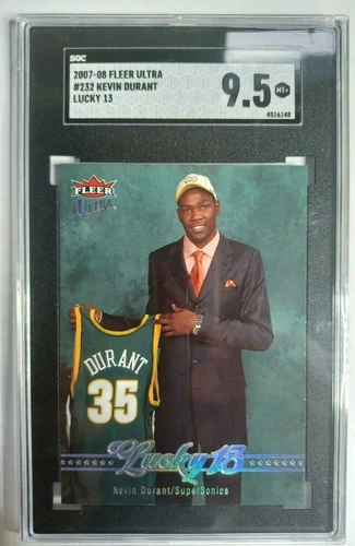 2007 Fleer Ultra Kevin Durant Lucky 13 RC / SGC 9.5