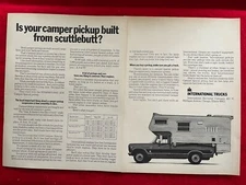 Vintage 1971 Print Ad International Harvester Camper Pickup Truck IH Ad