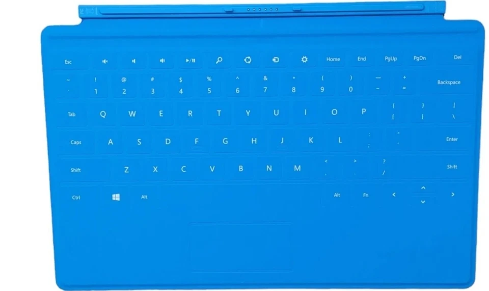 Microsoft Surface Touch Cover Keyboard Cyan Blue Model 1515 D5S-00004 - Image 3 of 4