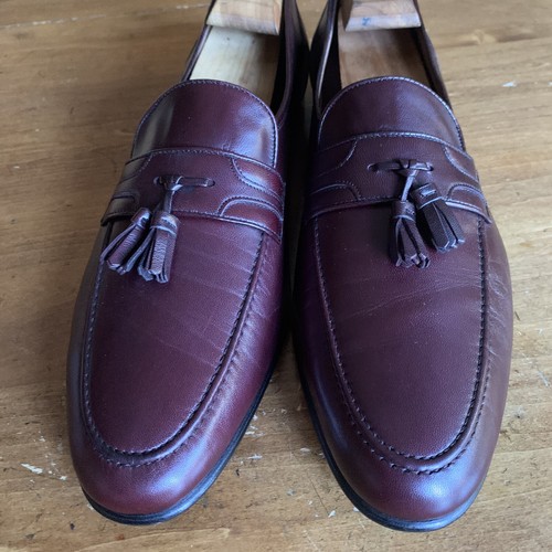 E. T. Wright Burgundy Calf Leather Tassel Loafers Mens 14 B - Picture 5 of 9