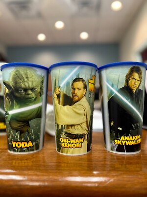 Star Wars Episode 3 Collectible Movie Theater Cup FULL SET NEW RARE