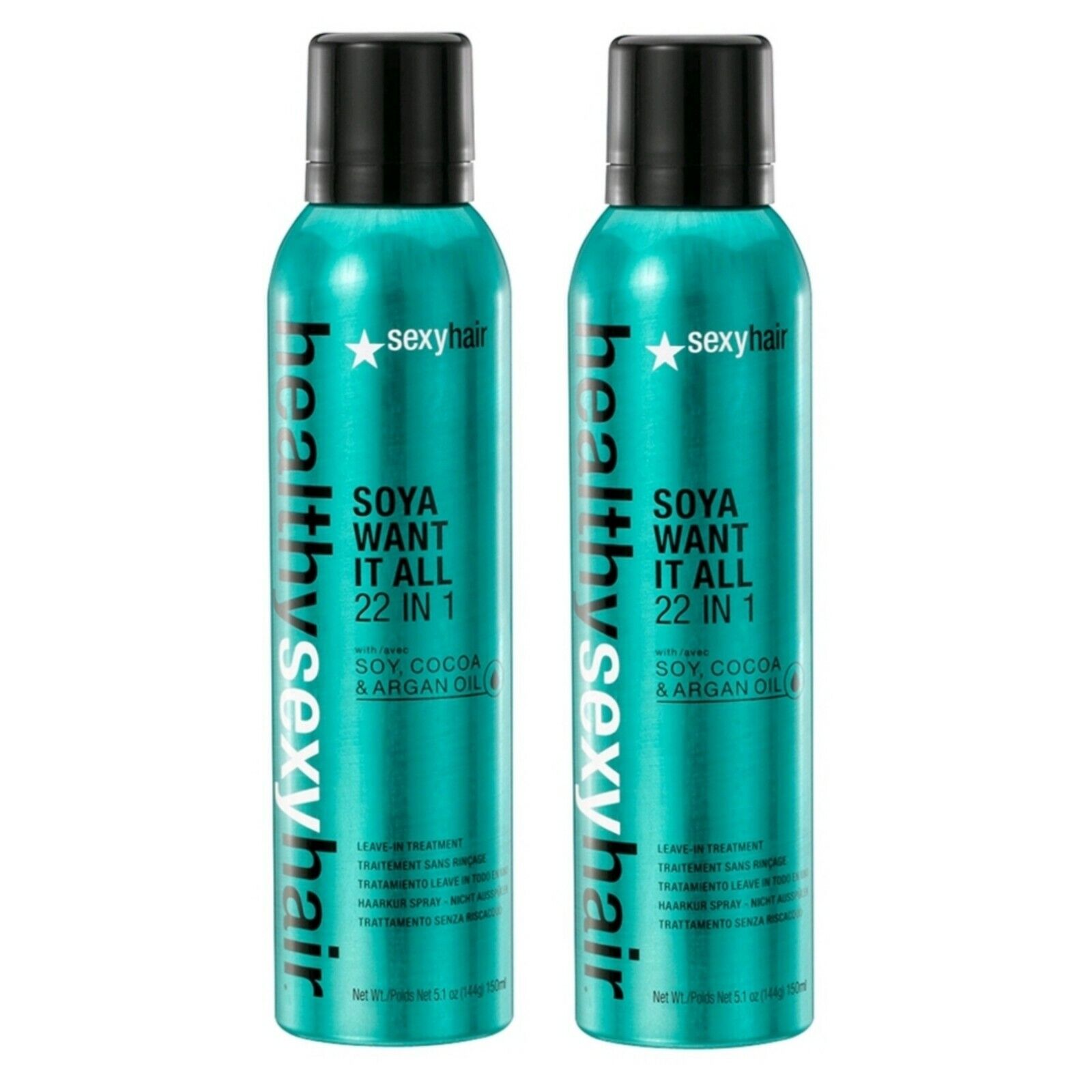 Healthy Sexy Hair Soya Want It All 22 in 1 Leave-in Treatment  5.1oz (2 Pack)