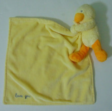 Carters yellow duck rattle love you lovey security blanket