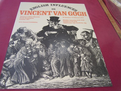 Victoria & Albert Museum-1975-poster,"English Influences on Vincent Van Gogh! " - Bild 1 von 4