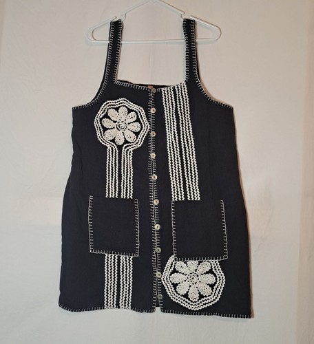FREE PEOPLE MAGDA Mini Abito Nero Taglia XL NUOVO $228 - Foto 4 di 14