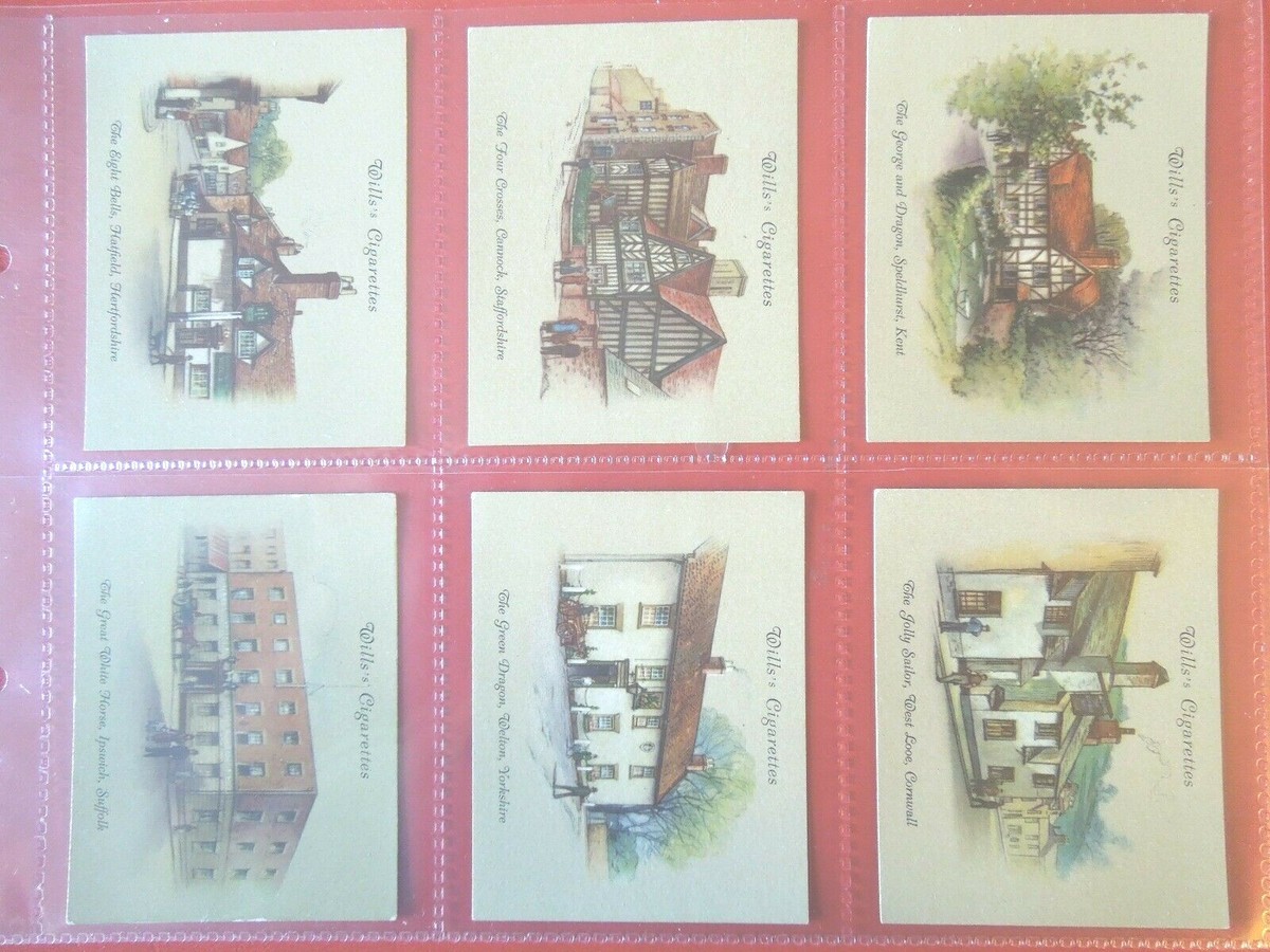 wills cigarette cards old inns 1939 Wills OLD INNS vintage pubs 2nd series set 40 cards Tobacco Cigarette