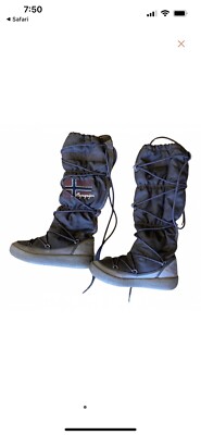 Napapijri Snow Boots Black Color Size-38 Logo Snow Winter Boots 