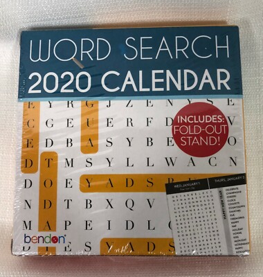 2020 Kalender Word Search Puzzles 4x4 Mit Werbeflache Stander Neu