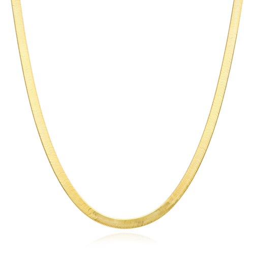 Solid 14K Gold 4mm Imperial Herringbone 